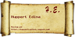 Huppert Edina névjegykártya